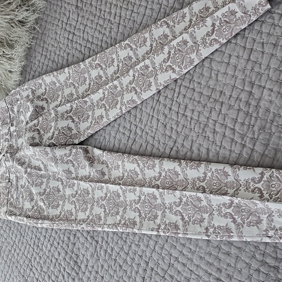 Anthropologie Cartonnier Silver Brocade Crop Pant - Picture 11 of 15